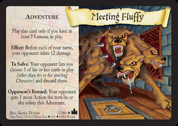 Meeting Fluffy Adventure Card