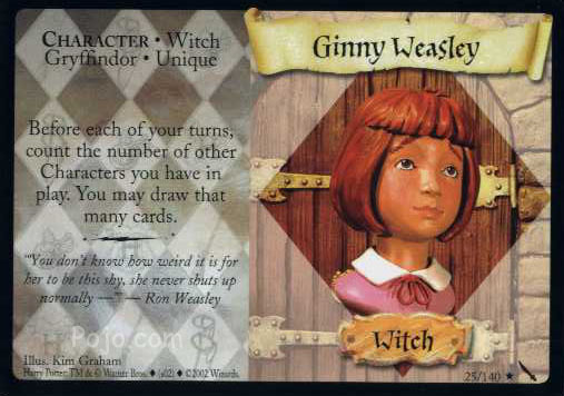 ginny weasley wand. Harry Potter Card of the Day -