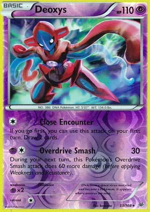 Deoxys VS Mewtwo BREAK pokemon card