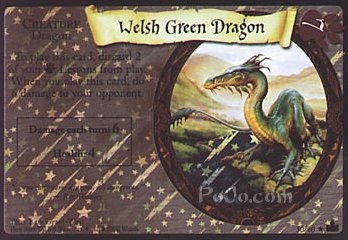 Harry Potter Adventures of Hogwarts Foil Card *Welsh Green Dragon* TCG CCG WotC 