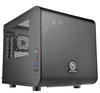 Thermaltake Core V1 Black Edition SPCC Mini ITX Cube Computer Chassis