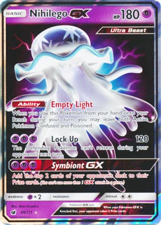 Carta Ultracriatura Nihilego Gx Full Art Invasão Carmim