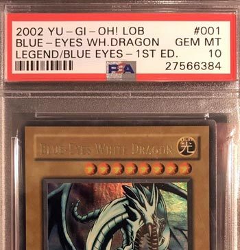 PSA 10 GEM MINT Blue-Eyes White Dragon (LOB-001) 1st edition