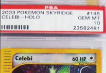 PSA 10 GEM MINT Celebi Skyridge Crystal Holo 2003 - $2k