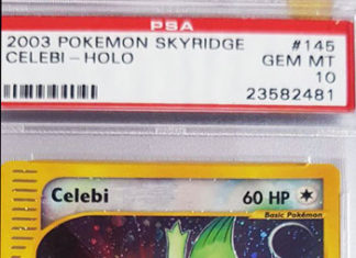 PSA 10 GEM MINT Celebi Skyridge Crystal Holo 2003 - $2k
