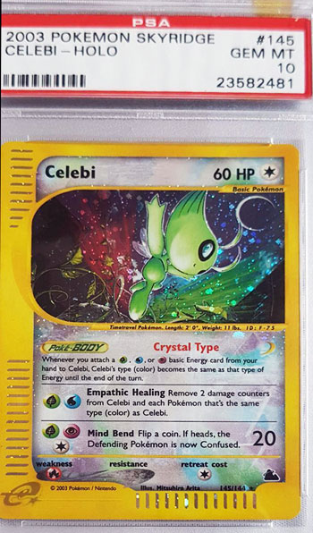 PSA 10 GEM MINT Celebi Skyridge Crystal Holo 2003 - $2k