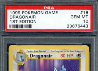 1999 Pokemon 1st Edition Base Dragonair PSA 10 Gem Mint #18