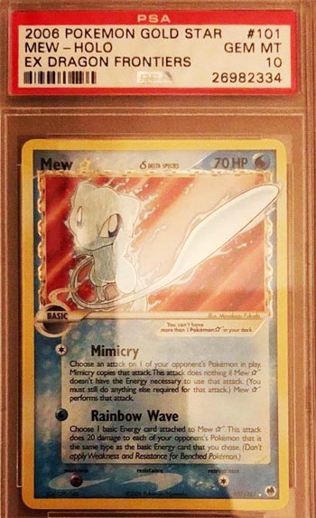 Mew Shiny 25th Anniversary Gold Metal Pokemon Card 