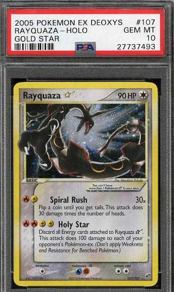 Gold Star Holo Rayquaza