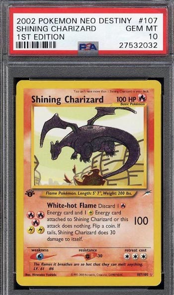 16 Shining Charizard 25 Most Valuable Most Expensive