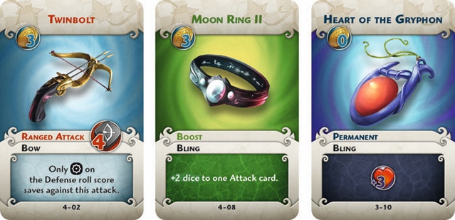 equipment cards arcadia quest