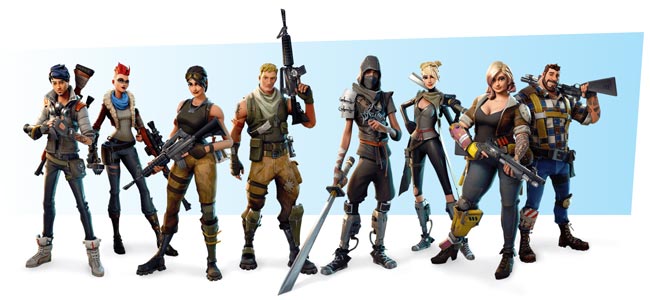 From Left to Right: Outlanders, Soldiers, Ninjas and Constructers