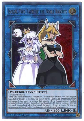 Yugioh Altered Art- Isolde, Two Tales of the Noble Knights as Bowsette & Booette