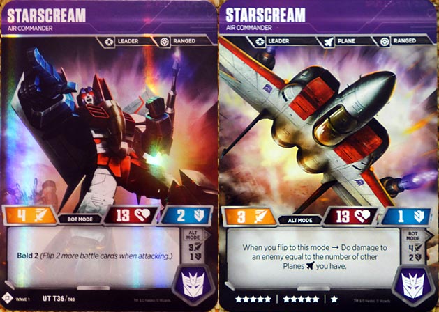 Two Sided Starscream Transformer