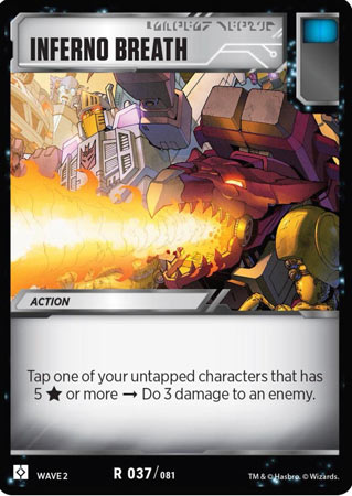 Battle Card Transformers TCG 1X HEAVY-HANDED Rare R 035/081 Wave 2 2019 