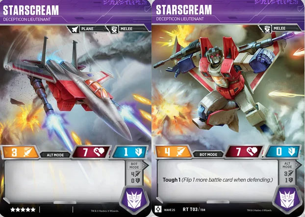 Starscream SRT & Variable Rare & Uncommons Transformers TCG Rise of Combiners 