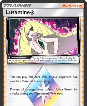 Lusamine Prism Star (Lost Thunder LOT 182)