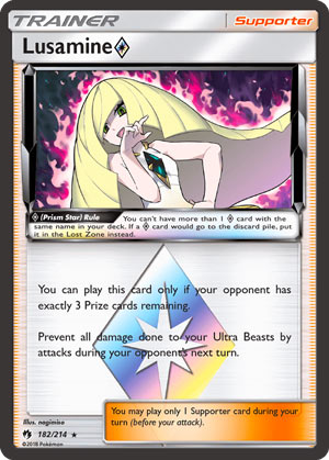 Lusamine Prism Star (Lost Thunder LOT 182)