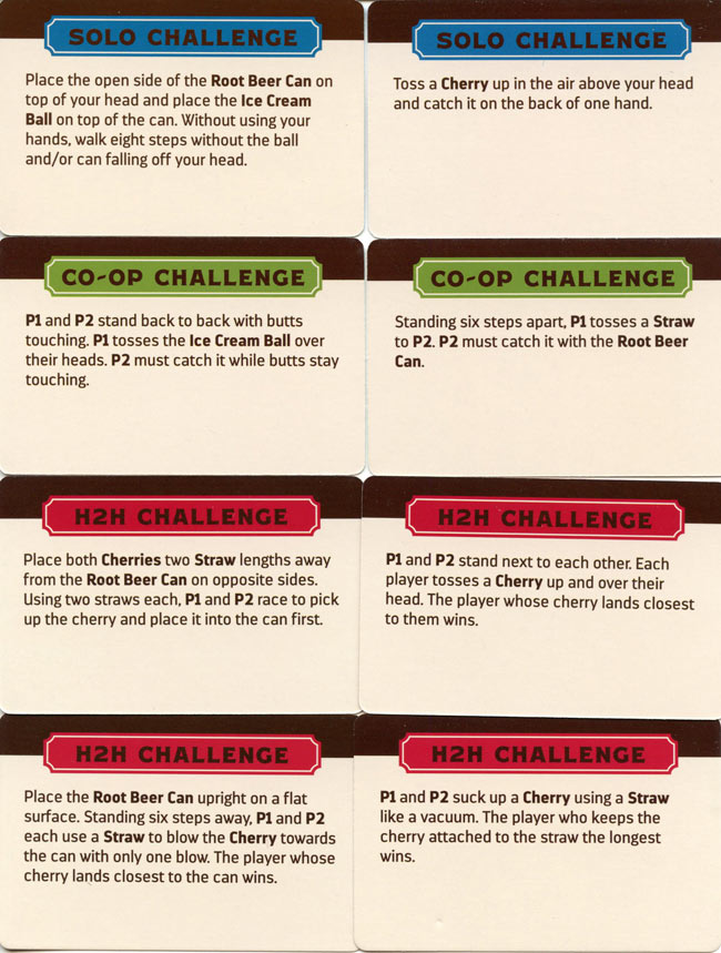 The Root Beer Float Challenge Game Cards