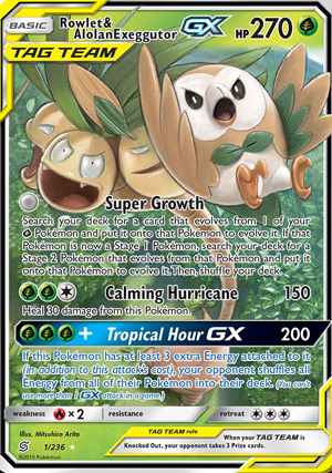 Rowlet & Alolan Exeggutor-GX