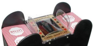 Playing Card Shuffler, Automatic Battery Operated 6 Deck Casino Dealer Travel Machine Dispenser by Trademark Poker