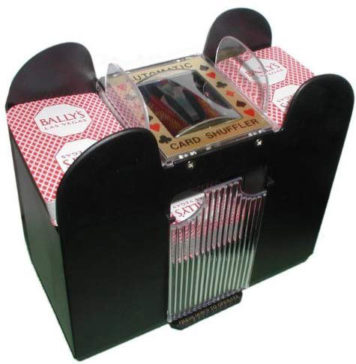 Playing Card Shuffler, Automatic Battery Operated 6 Deck Casino Dealer Travel Machine Dispenser by Trademark Poker
