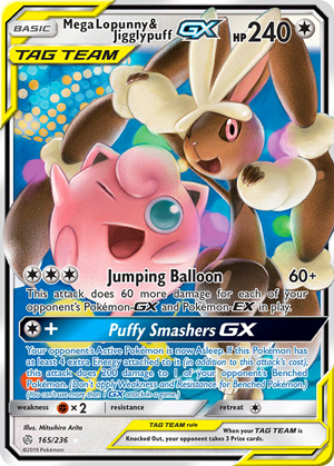 Mega Lopunny & Jigglypuff-GX (Cosmic Eclipse CEC 165)