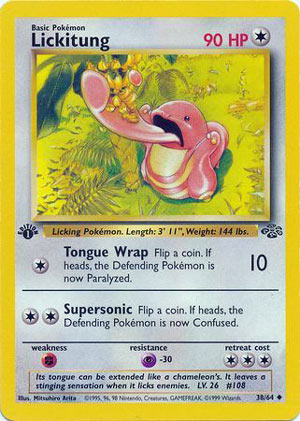 Lickitung - 38/64 - Uncommon 1st Edition