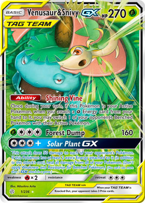 Venusaur & Snivy-GX (Cosmic Eclipse CEC 1)