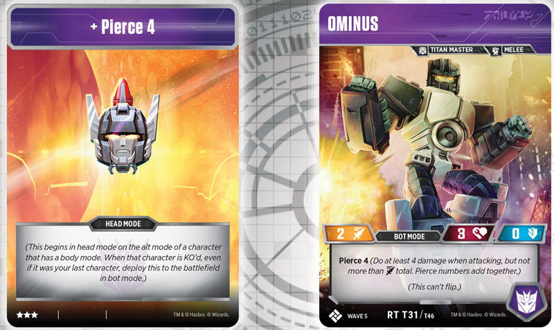 Transformers TCG Ominus Rare NM RT T31/T46 Wave 5