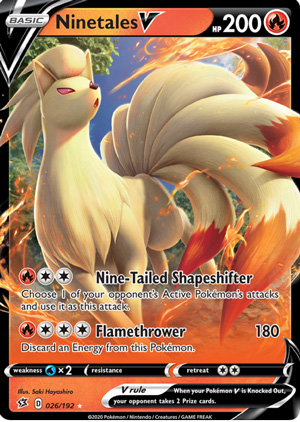 Ninetales V Top 15 Pokemon Cards in Rebel #13 Pojo.com