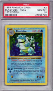 Pokemon Base Set Thick 1st Edition Holo Blastoise 2/102 PSA 10 Gem Mint