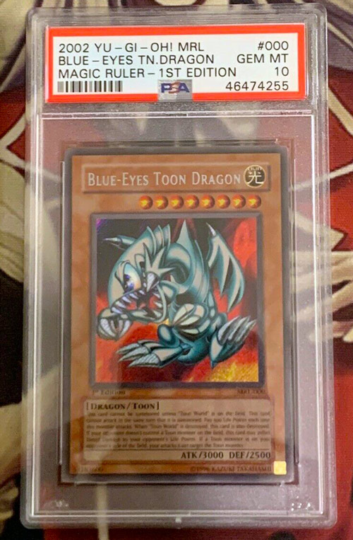 2002 Yu-Gi-Oh! MRL-000 Blue-Eyes Toon Dragon 1st Edition Secret Rare PSA 10 Mint
