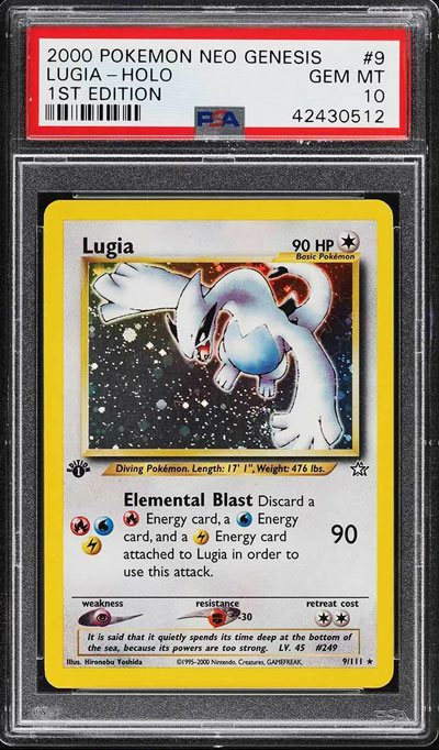 Best Lugia Pokemon Cards with Recent Selling Prices