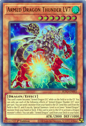 1996 Yu-Gi-Oh First Edition Armed Dragon LV3 Card