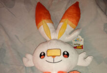 Scorbunny plush at Build-a-Bear