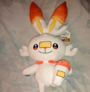 Scorbunny plush at Build-a-Bear