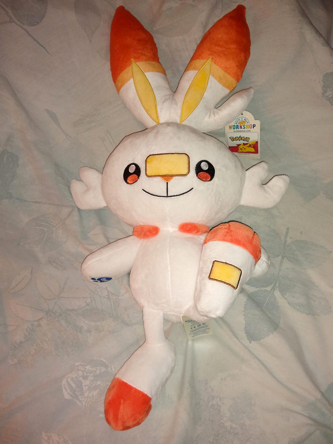 Scorbunny plush at Build-a-Bear 