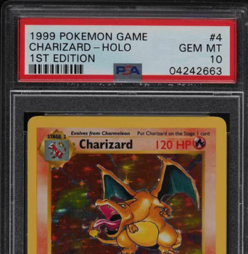 1999 Pokemon Base Set 1st Edition Shadowless Holo Charizard #4 PSA 10 GEM MINT