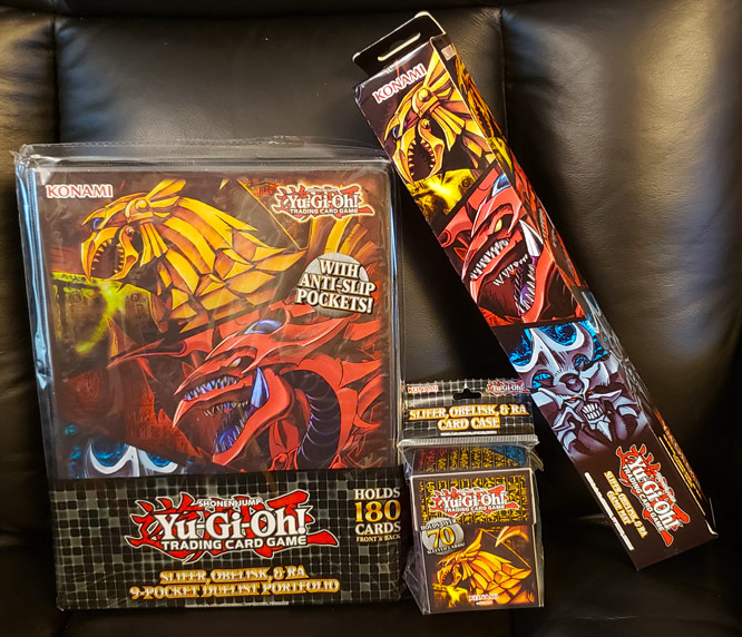 Slifer, Obelisk, & Ra TCG Accessories are in stores now!