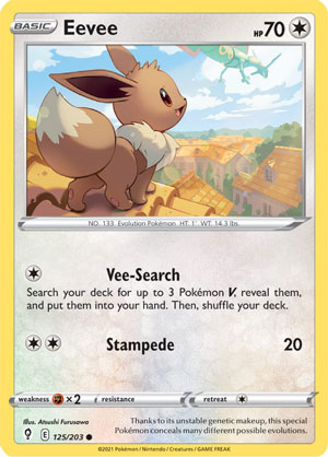 Eevee - Evolving Skies Pokemon Card of the Day 