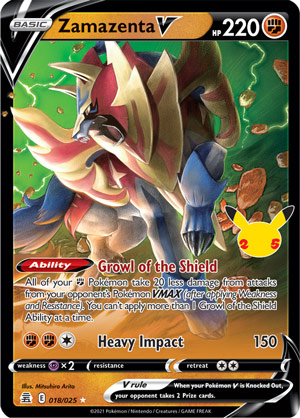 Pokemon Zamazenta V and Zamazenta V promo