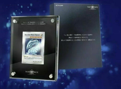YuGiOh Blue-Eyes White Dragon TCG Masterpiece Series Silver Platinum