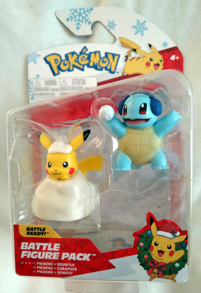 snowbound Pikachu and snowball wielding Squirtle!