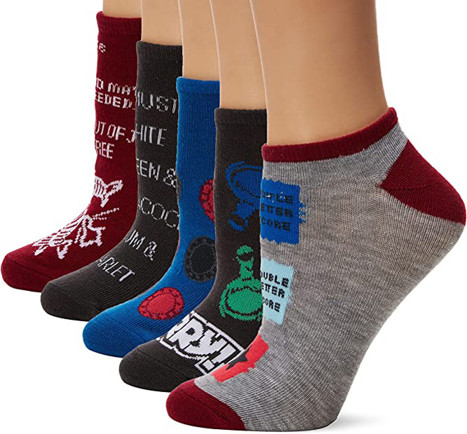 Hasbro Board Games Women's 5 Pack No Show Socks