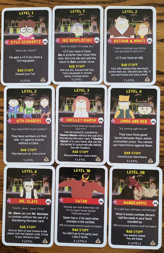 South Park Munchkin Cards Monsters